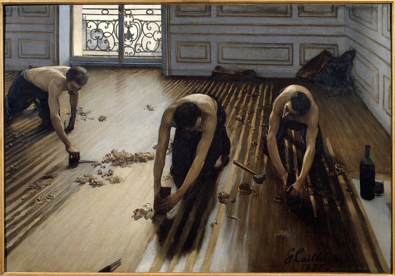 Platt parkett av Gustave Caillebotte