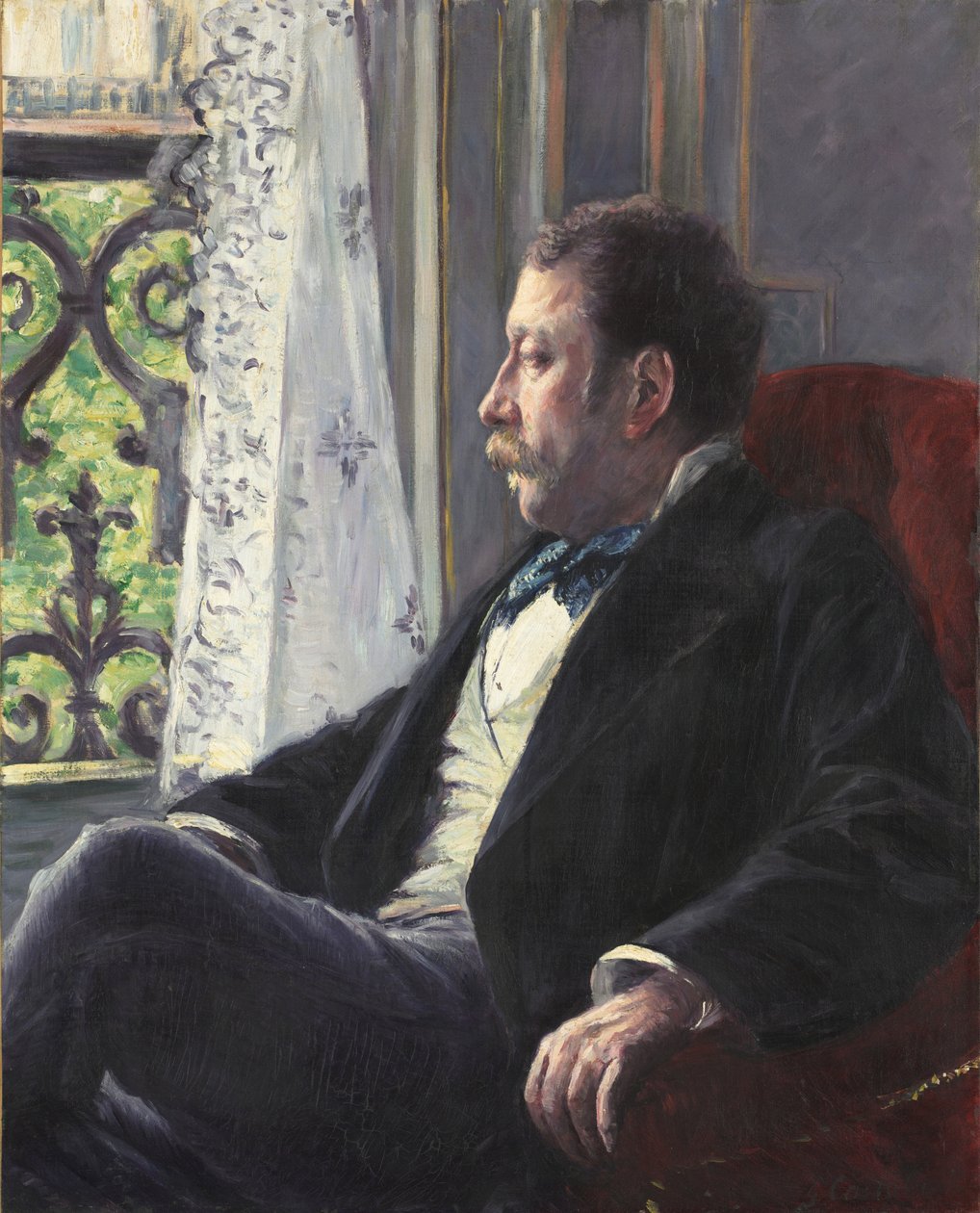 Porträtt av en man av Gustave Caillebotte