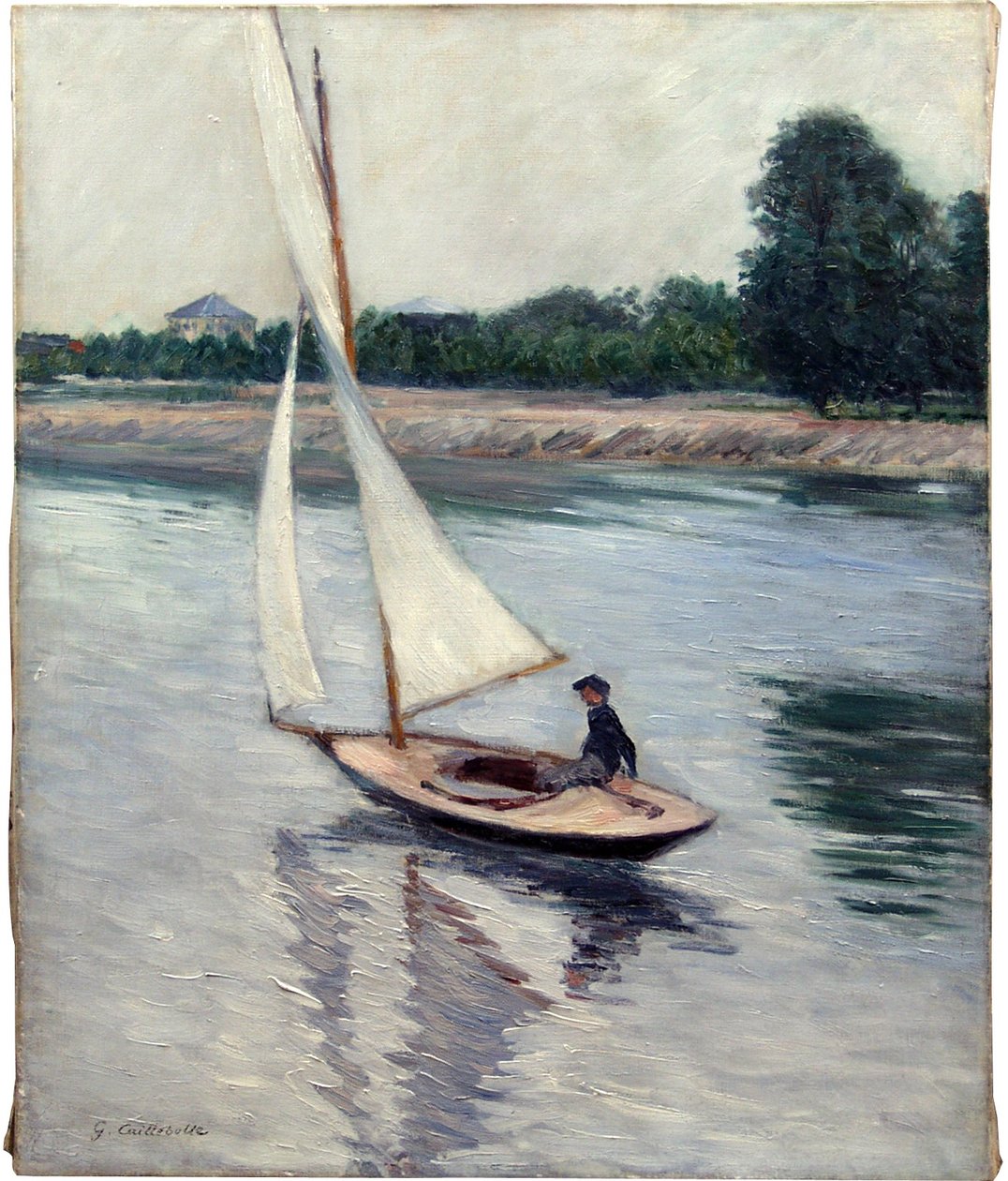 Segelfartyg på Seine vid Argenteuil av Gustave Caillebotte