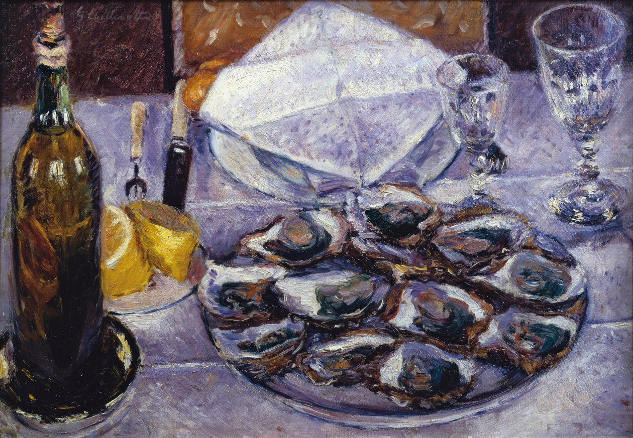 Stilleben med ostron, 1881 av Gustave Caillebotte
