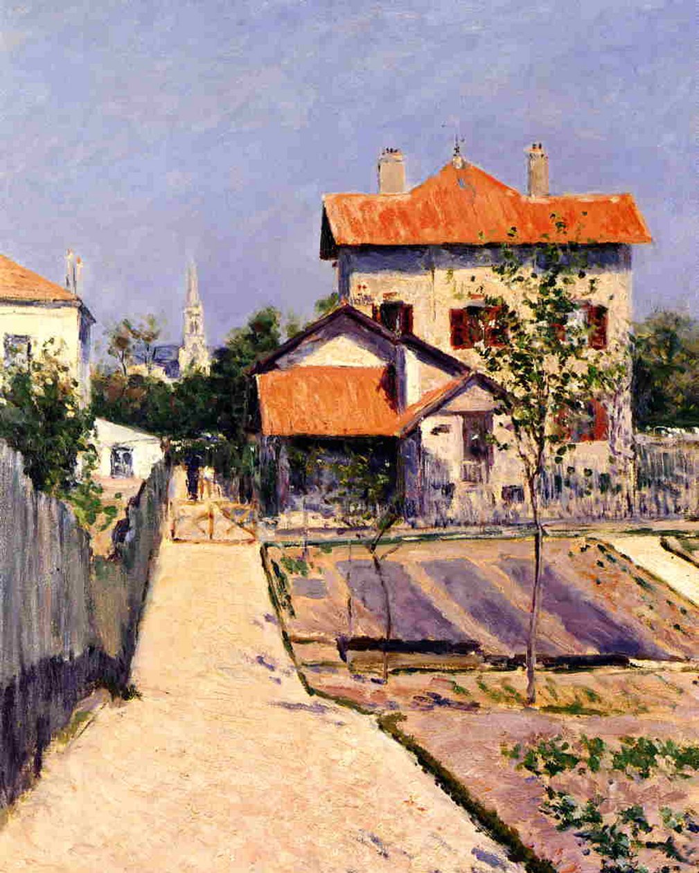 Konstnärens hus i Yerres, c.1882 av Gustave Caillebotte