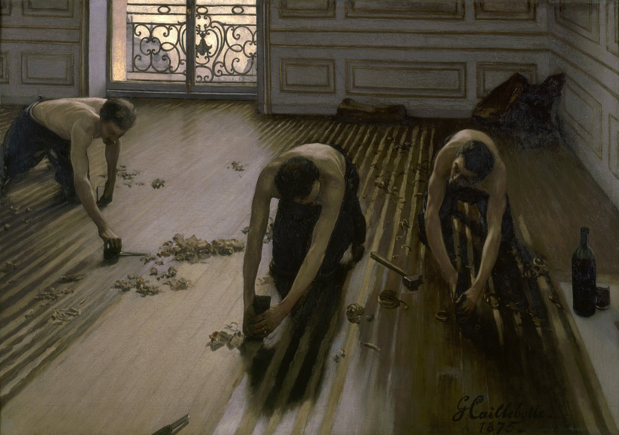Golvskraparna, 1875 av Gustave Caillebotte