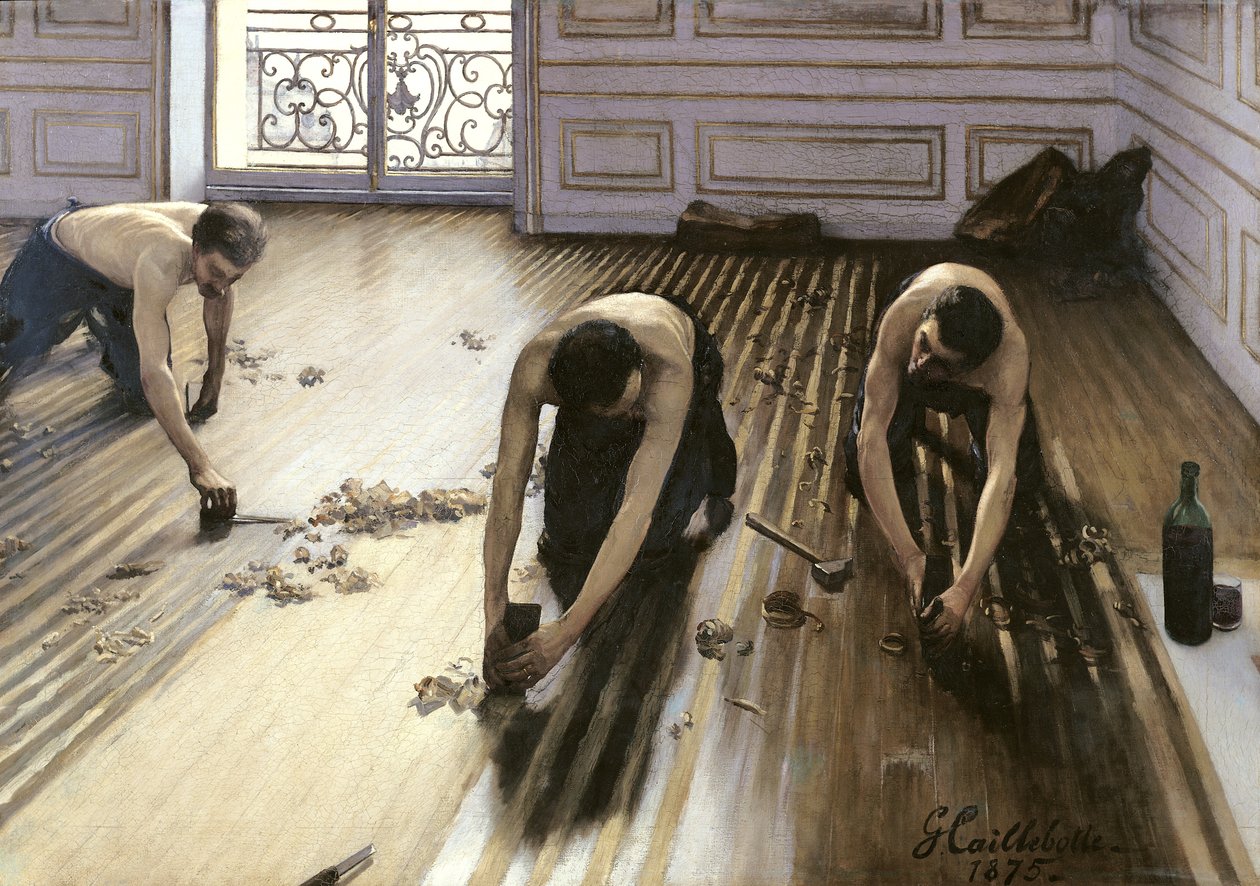 Parketthyvlarna av Gustave Caillebotte