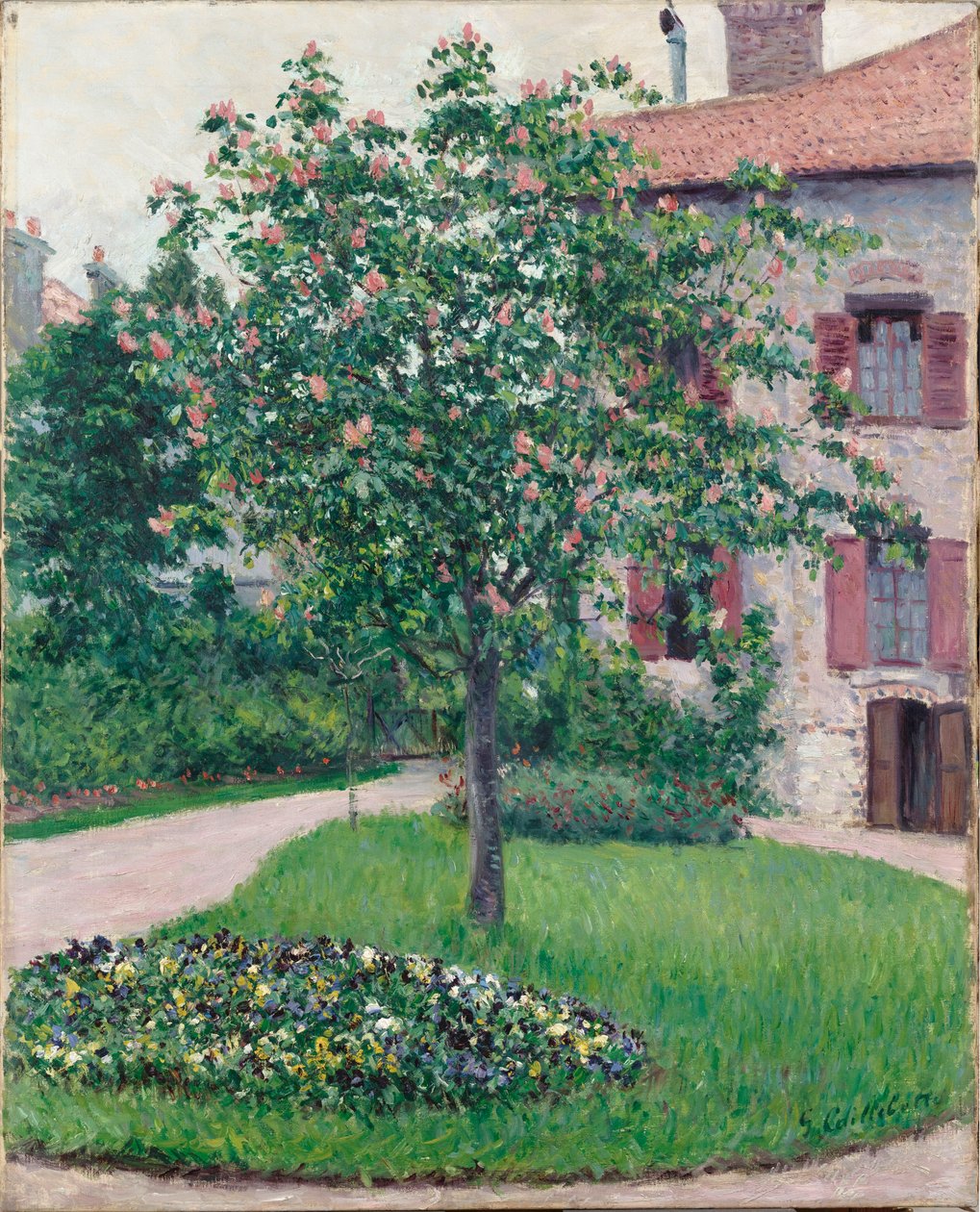 Träd i blom, 1882. av Gustave Caillebotte