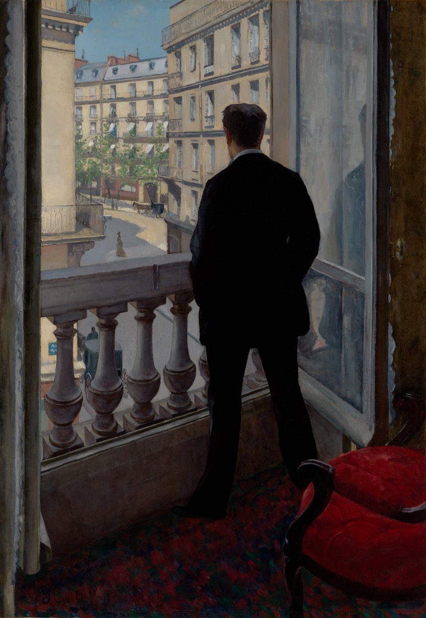 Ung man vid sitt fönster av Gustave Caillebotte