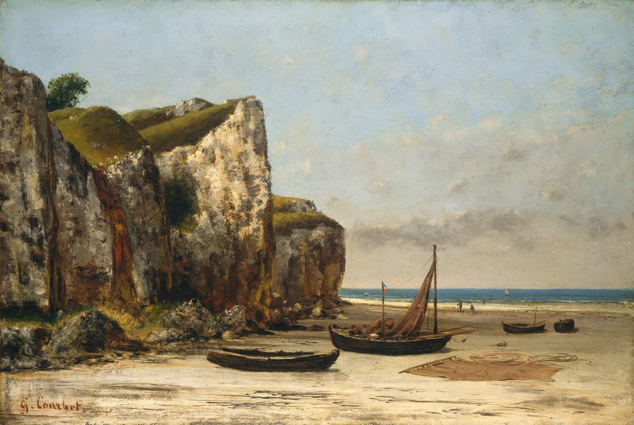 Strand i Normandie av Gustave Courbet
