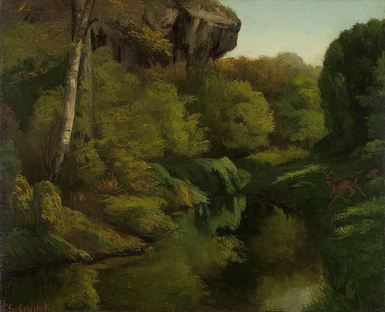Utsikt över Fontainebleau-skogen. 1855 av Gustave Courbet