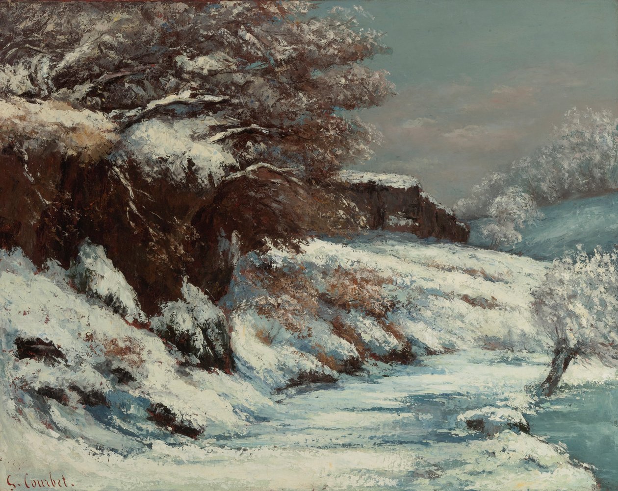 Snöeffekt, 1867-1868. av Gustave Courbet