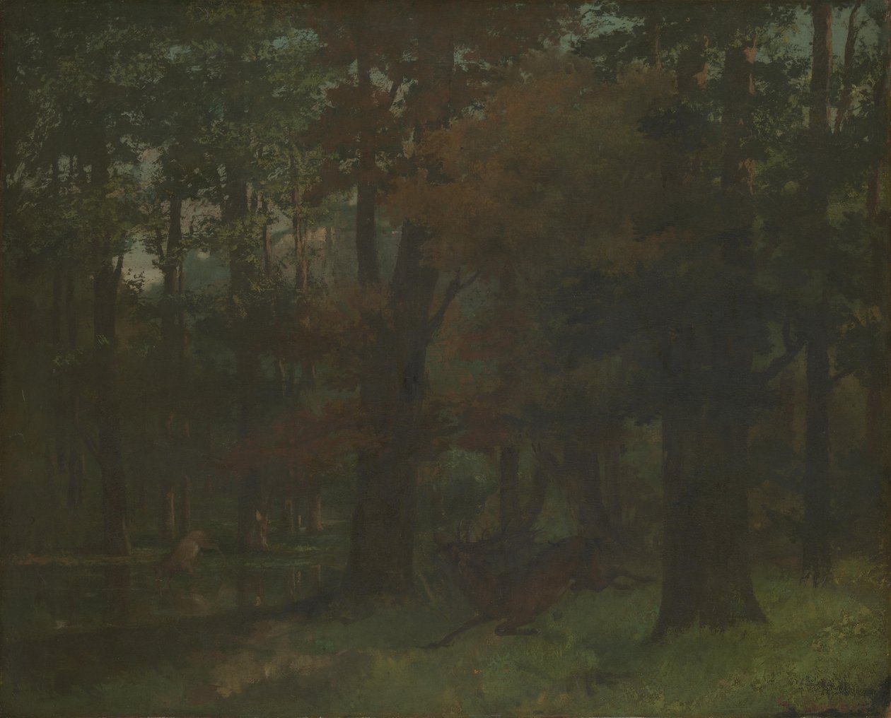 I skogen av Gustave Courbet