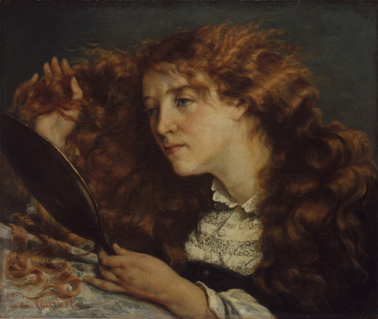 Jo, Den irländska skönheten, 1865-66. av Gustave Courbet