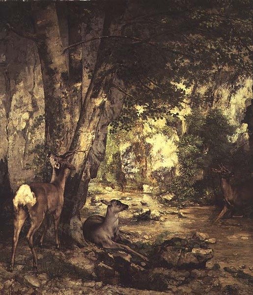 Rådjurshuset (detalj) av Gustave Courbet