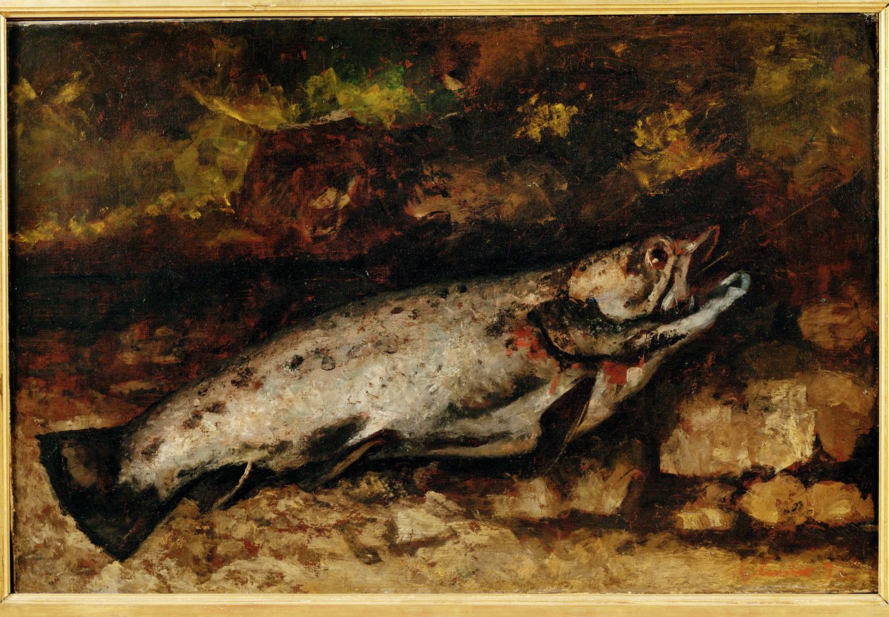 La truite - öringen ... av Gustave Courbet