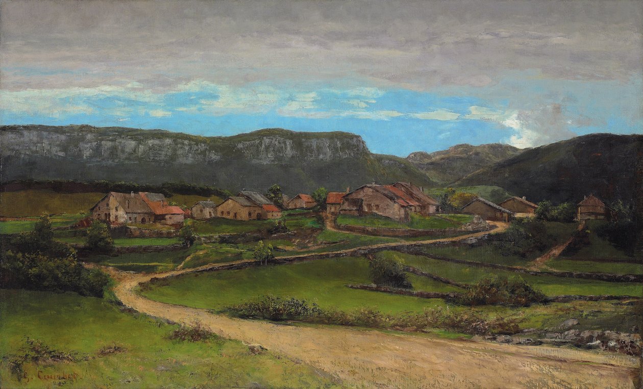 Landskap nära Ornans, c.1865 av Gustave Courbet