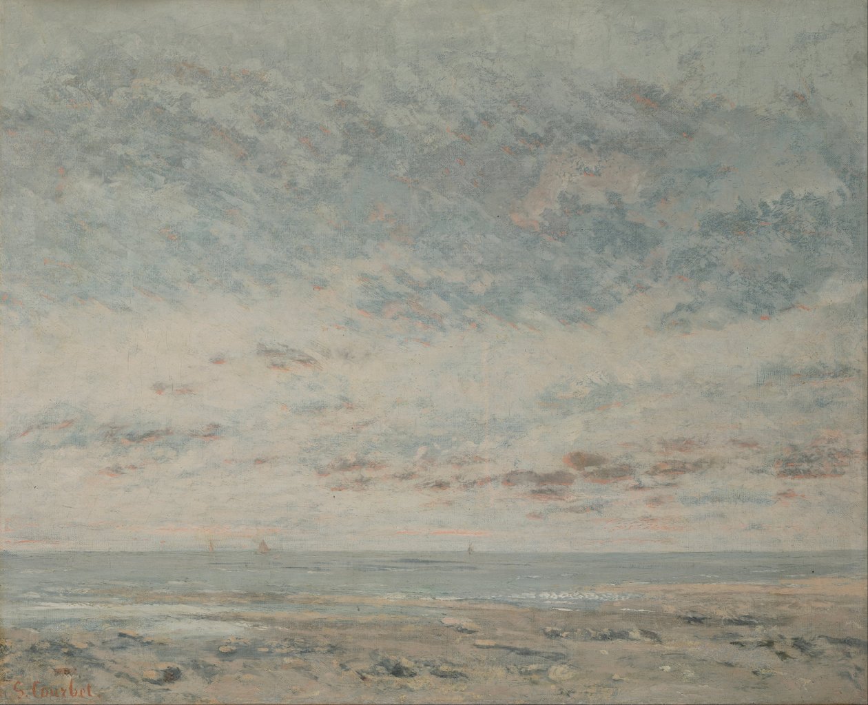 Lågt tidvatten vid Trouville av Gustave Courbet