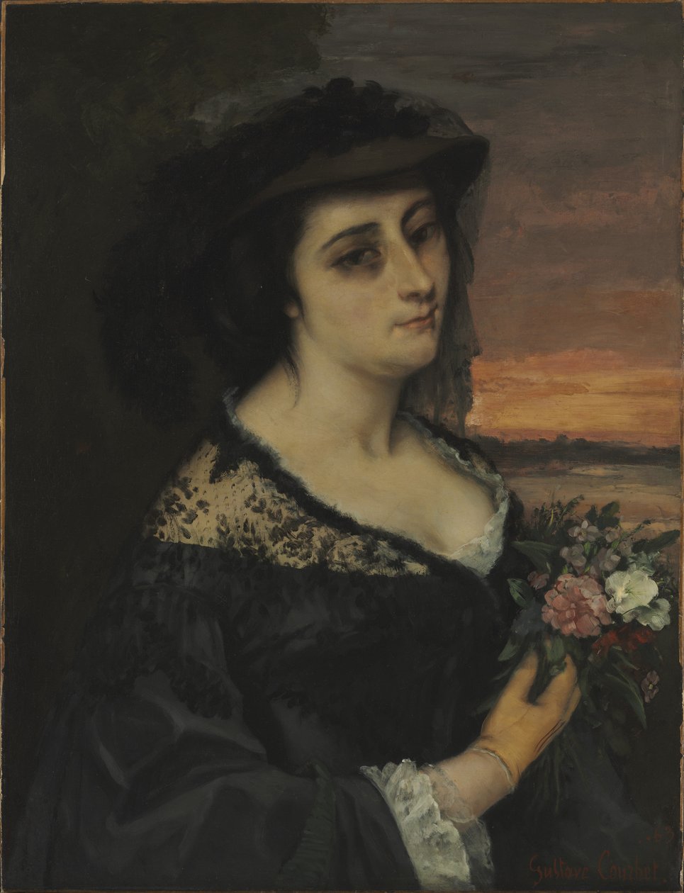 Ms L... (Laure Borreau) av Gustave Courbet