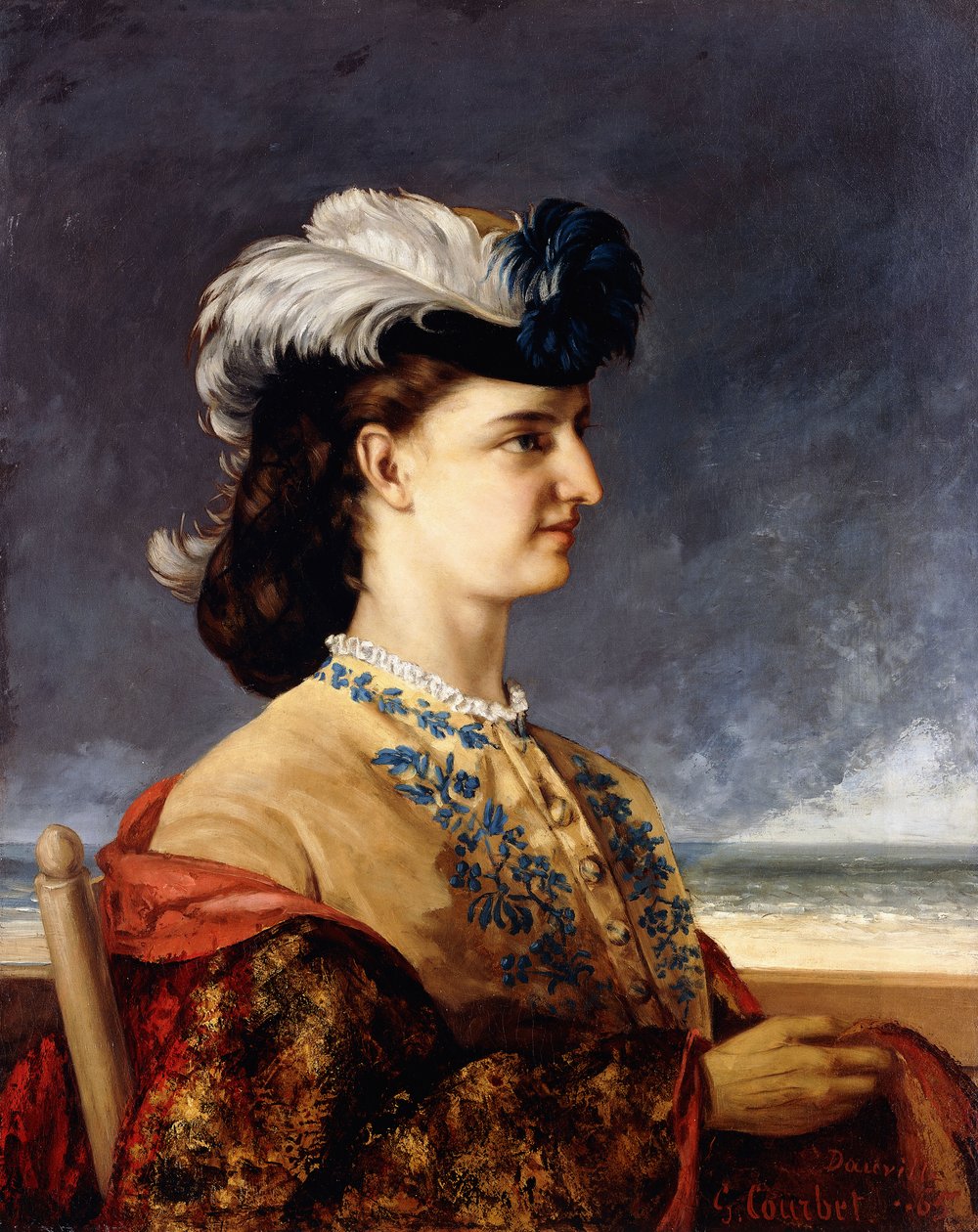 Porträtt av grevinnan Karoly, 1865 av Gustave Courbet