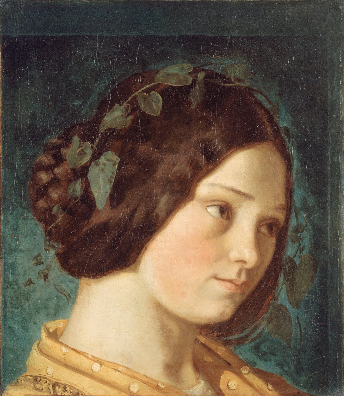 Porträtt av Zelie Courbet, ca 1842. av Gustave Courbet