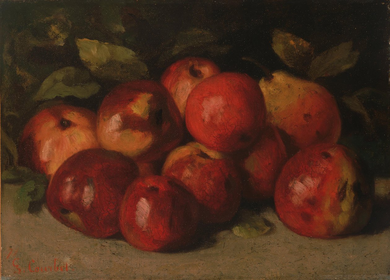 Stilleben med äpplen och päron av Gustave Courbet