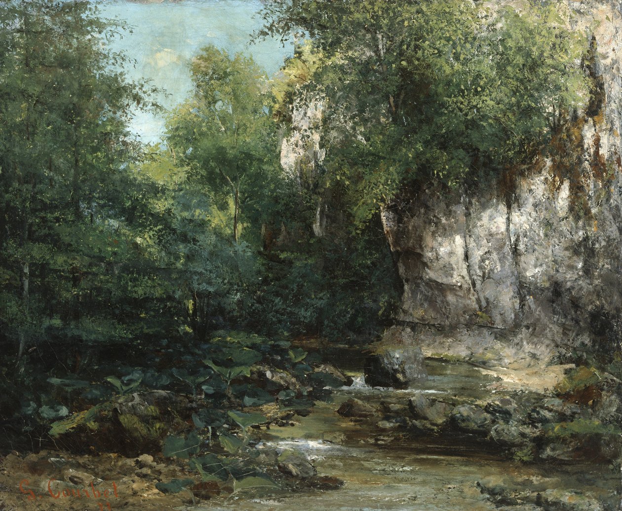 The Banks of a Stream, 1873 av Gustave Courbet