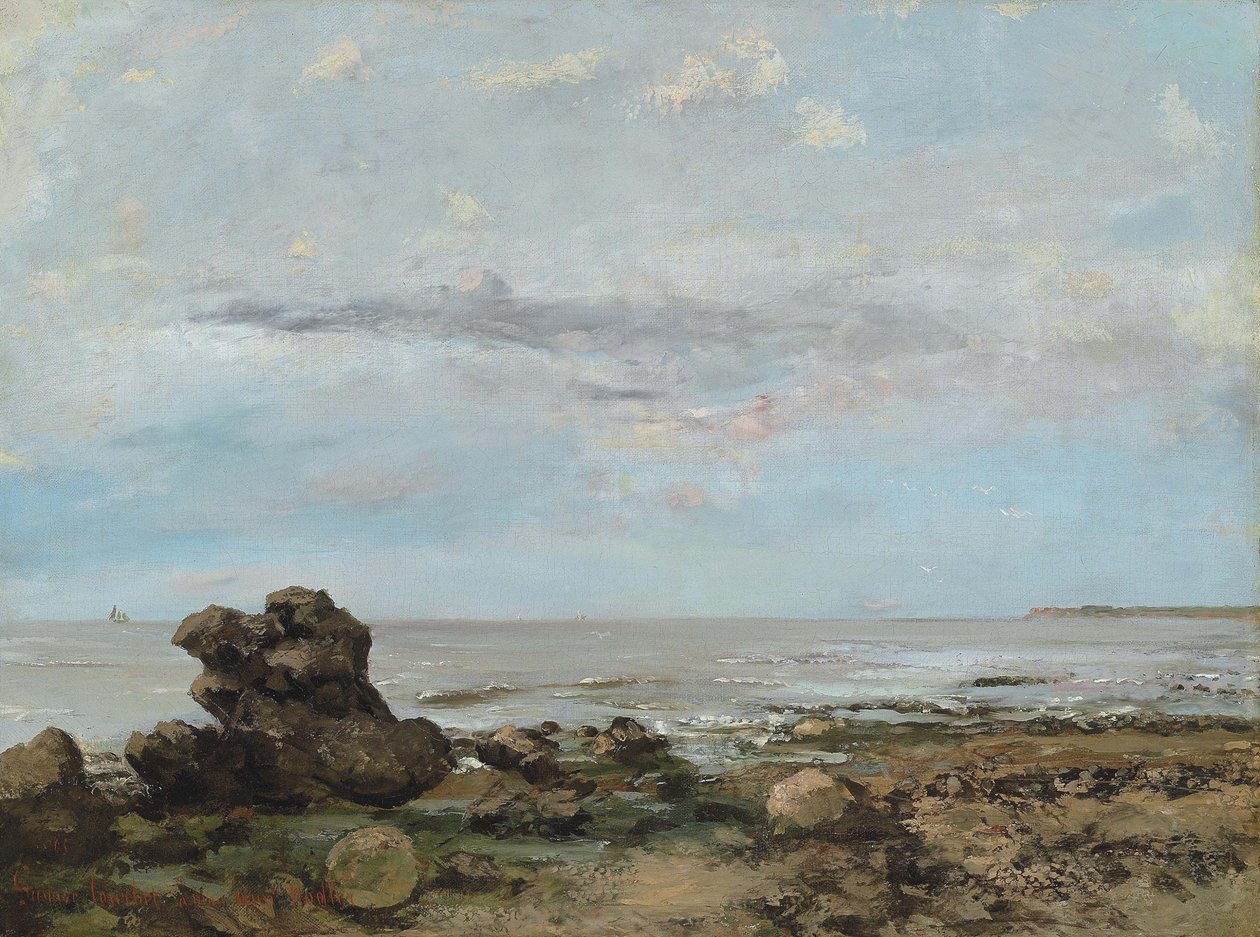 Stranden vid Trouville av Gustave Courbet