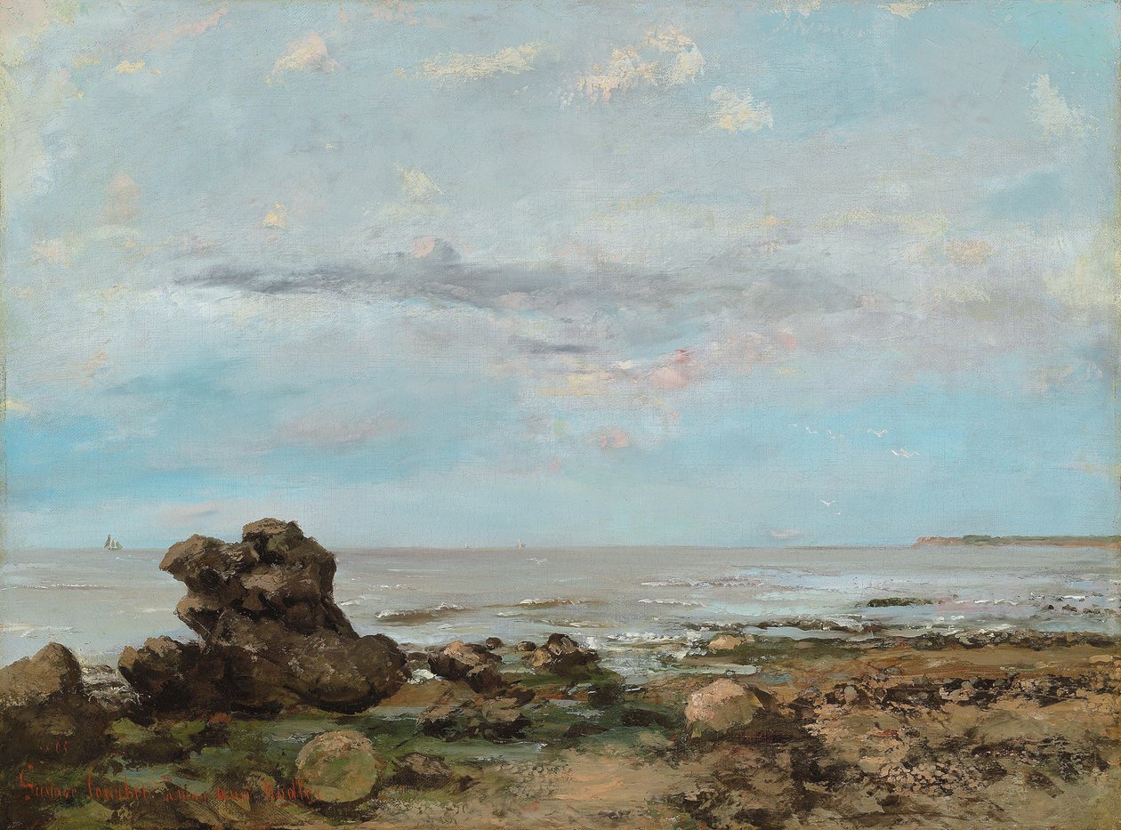 Stranden i Trouville, 1865 av Gustave Courbet