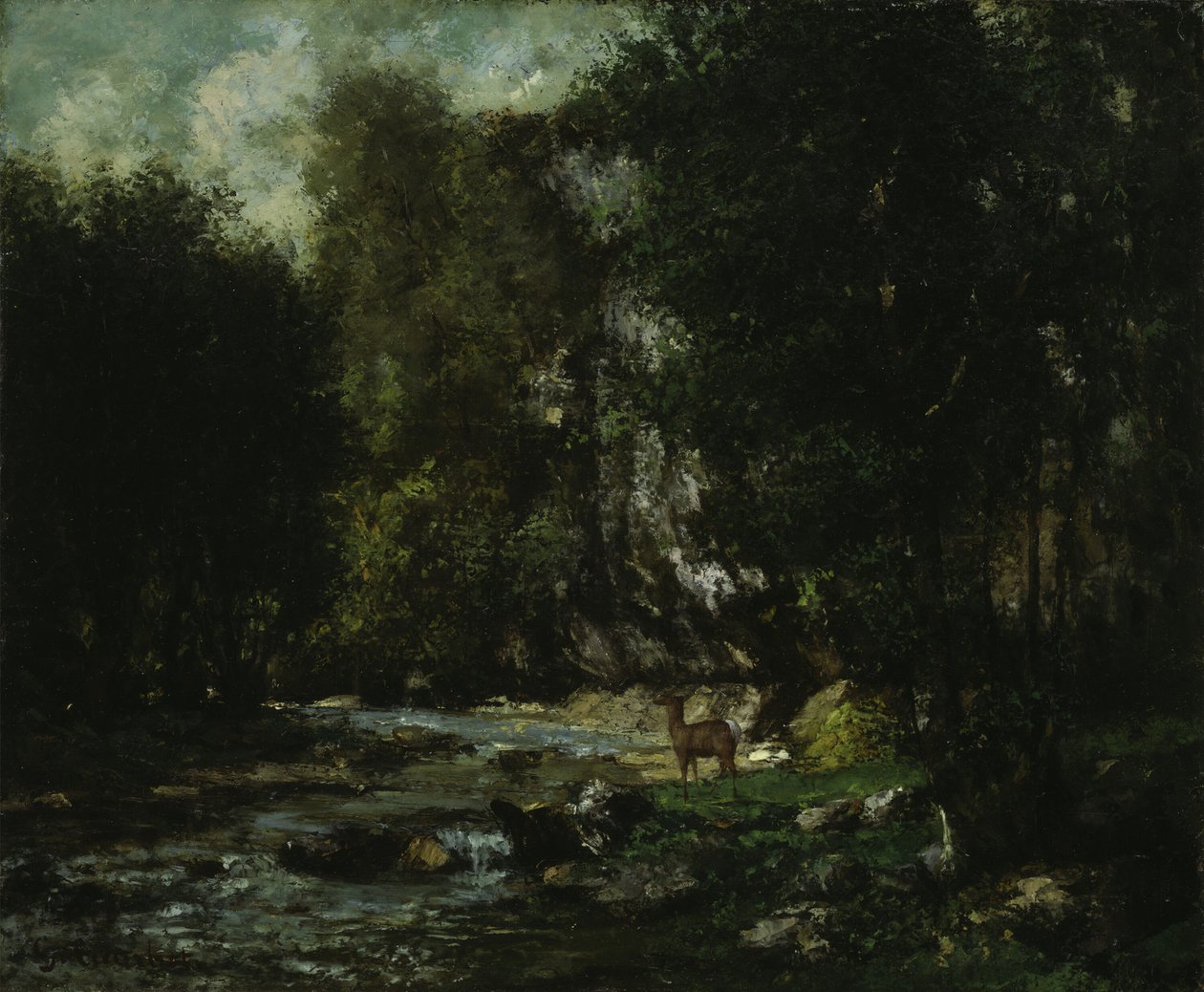 Bäcken av Les Puits-Noir, ca. 1855. av Gustave Courbet