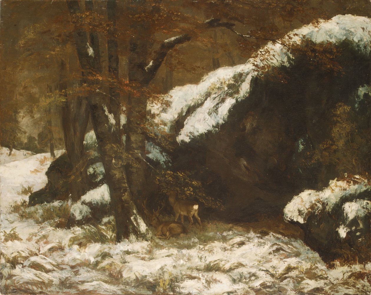 Hjorten, ca. 1865. av Gustave Courbet