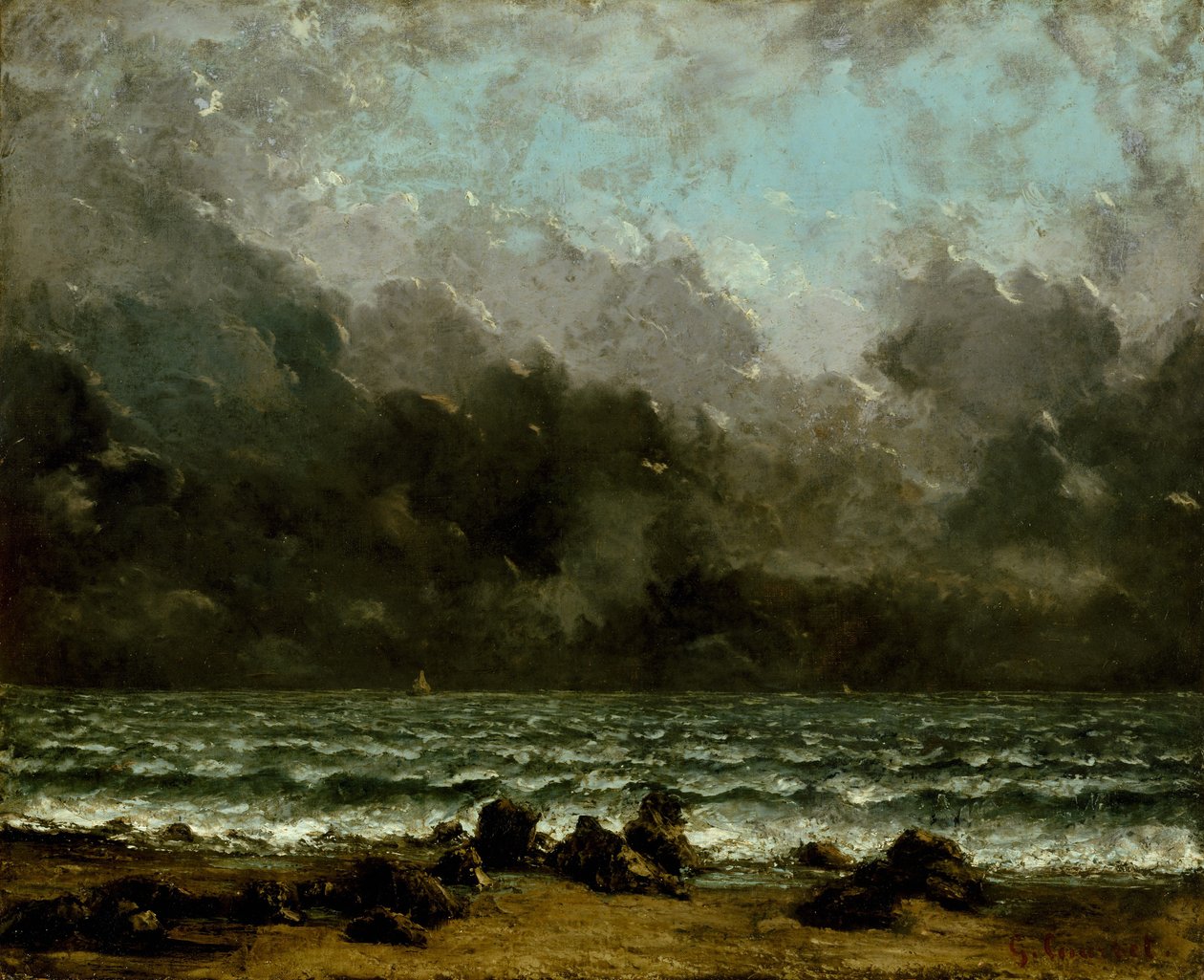 Havet, 1865 eller senare. av Gustave Courbet