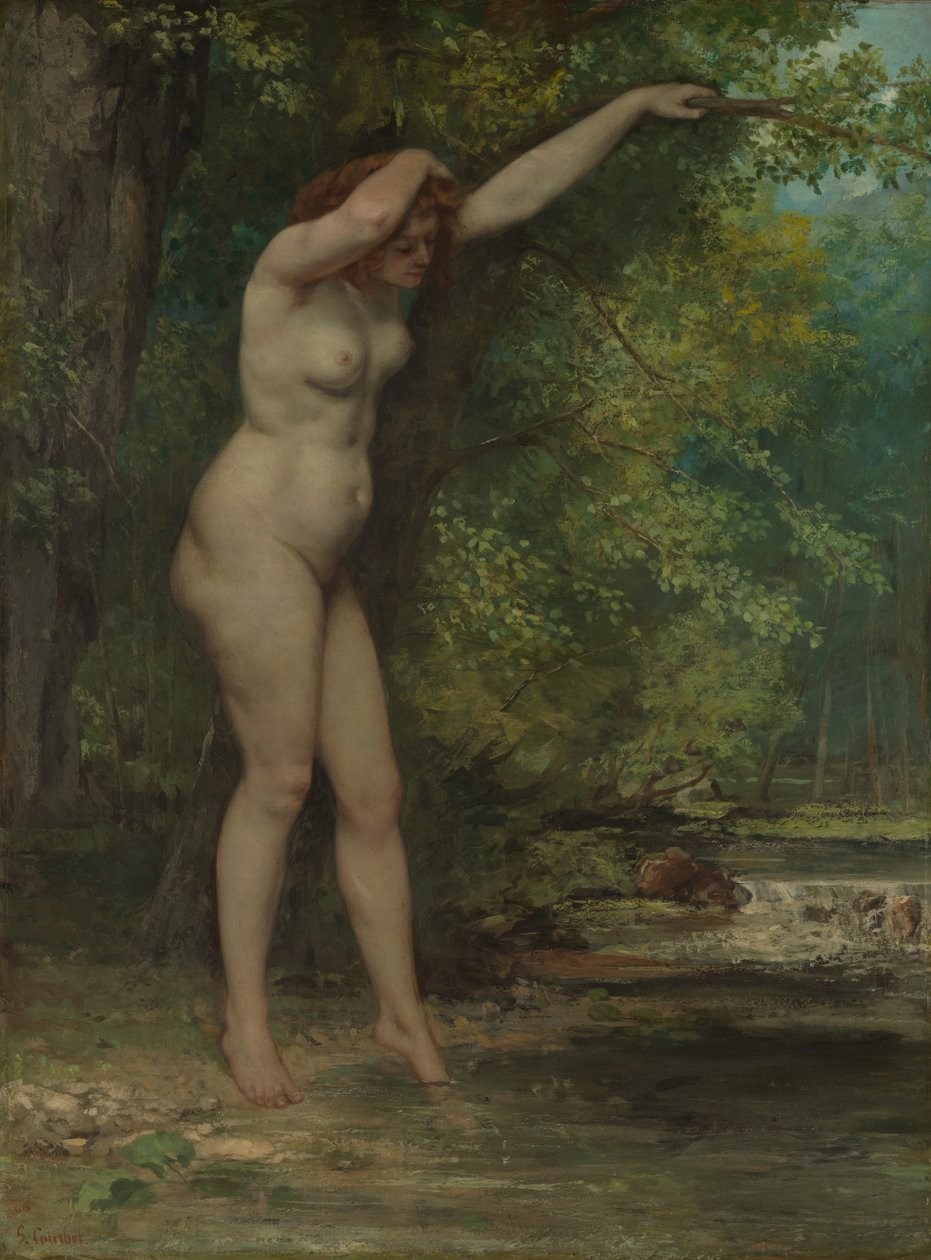 Den unge badaren, 1866. av Gustave Courbet