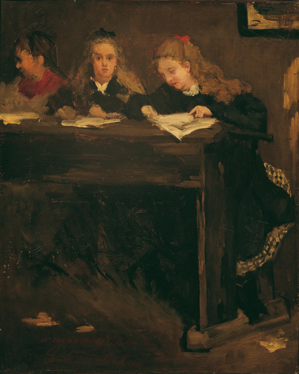 Tre skolflickor, 1860. av Gustave Courbet