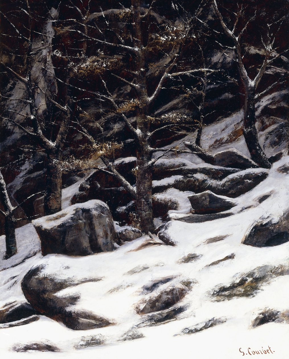 Vinter, ca 1873 av Gustave Courbet