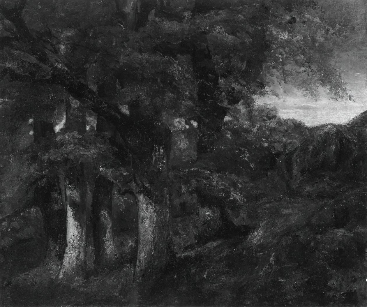 Skogbevuxen landskap, 181977. av Gustave Courbet