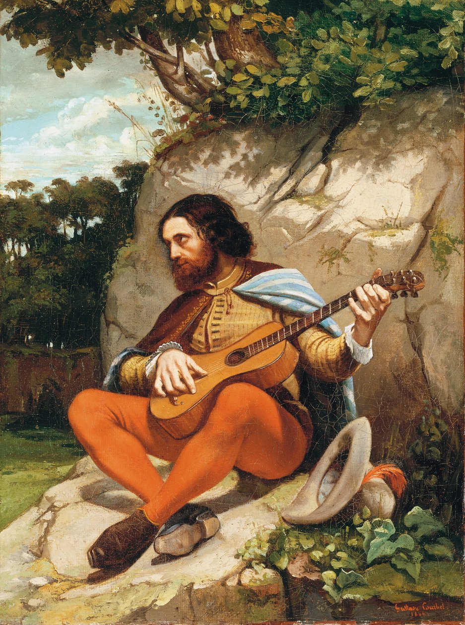 Ung man i ett landskap av Gustave Courbet