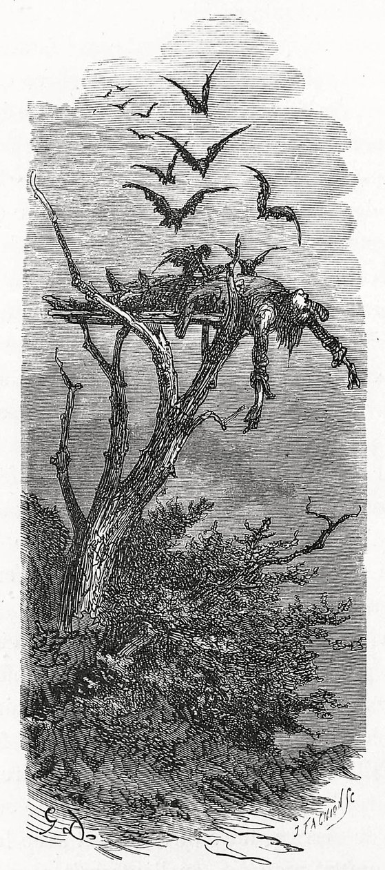 En keltisk himmelsbegravning, 1866 av Gustave Dore