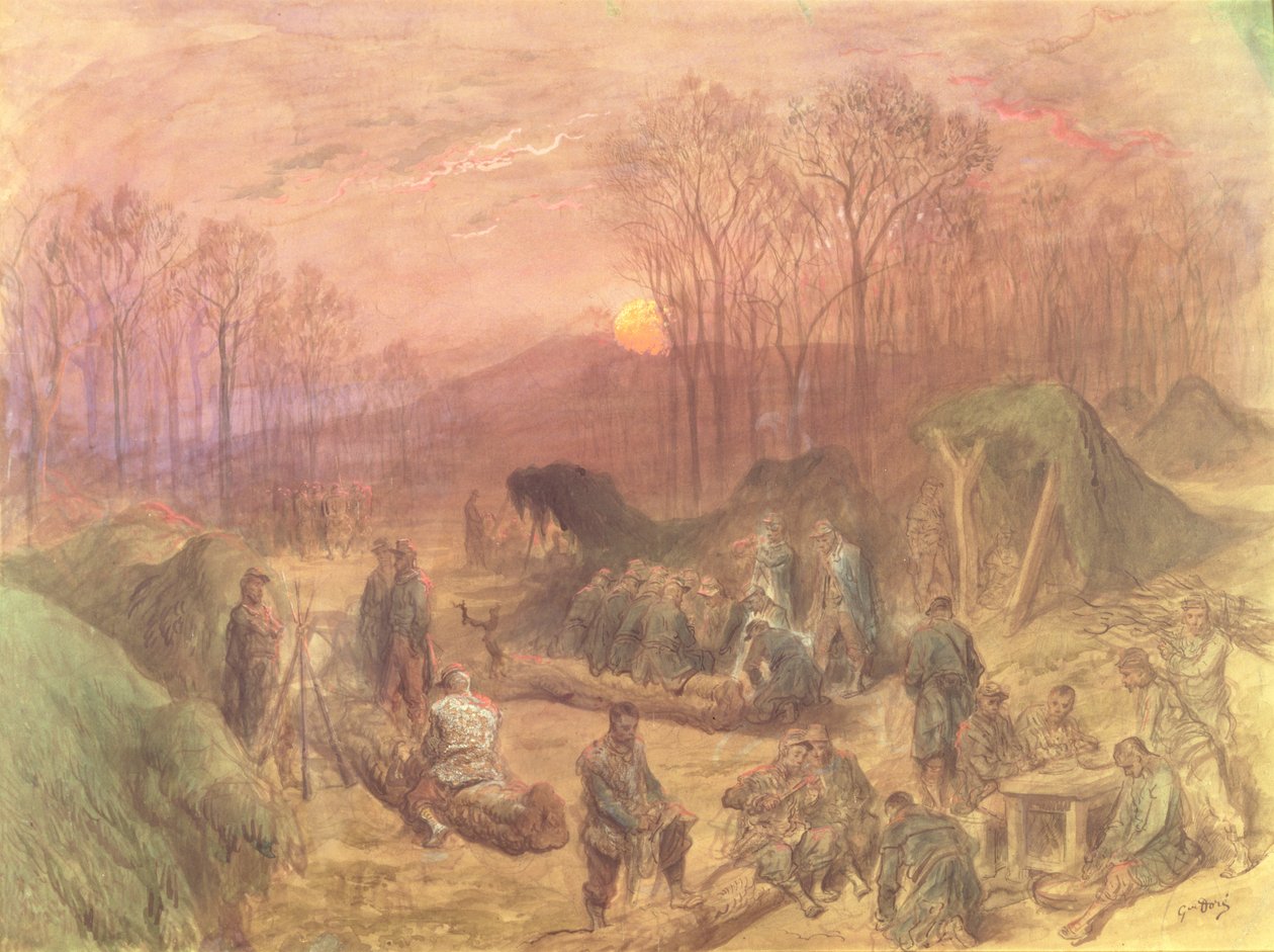 Ett militärt läger av Gustave Dore