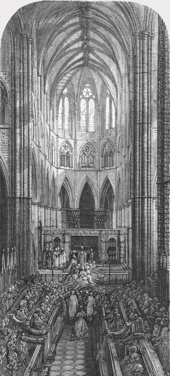 "Ett bröllop i klostret", 1872. av Gustave Dore
