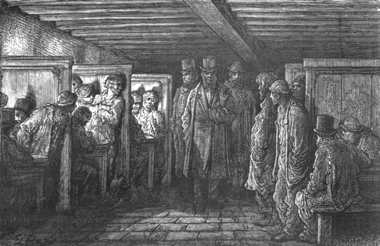 "A Whitechapel Coffee House", 1872. av Gustave Dore