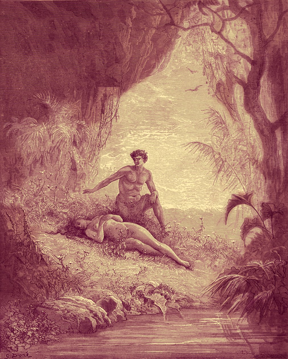 Adam och Eva - Bibeln av Gustave Dore