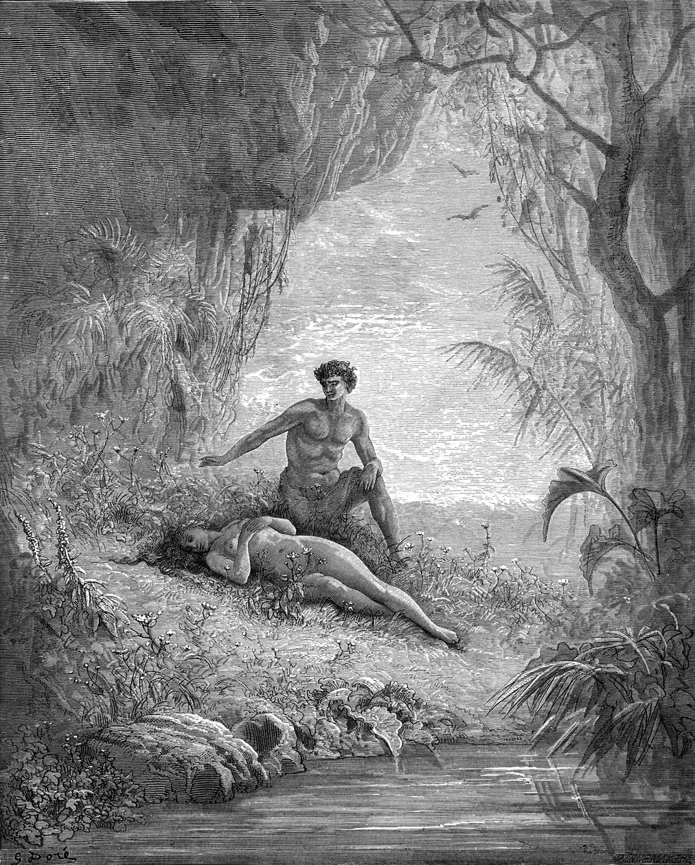 Adam och Eva - Bibeln av Gustave Dore