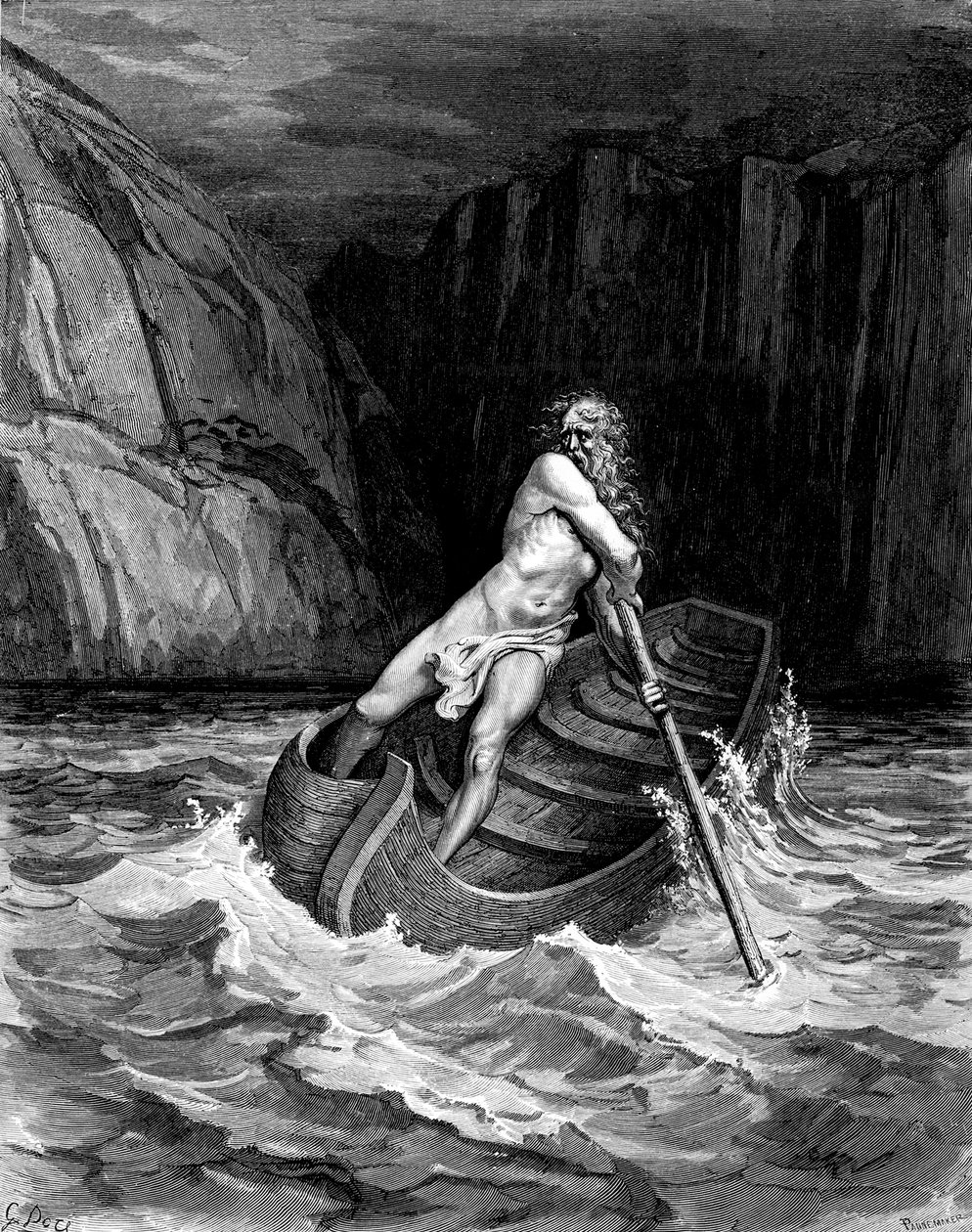 Charons ankomst, 1857. av Gustave Dore