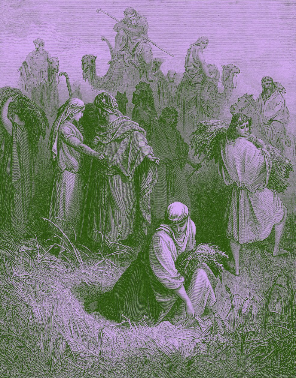 Boas och Rut - Bibeln av Gustave Dore