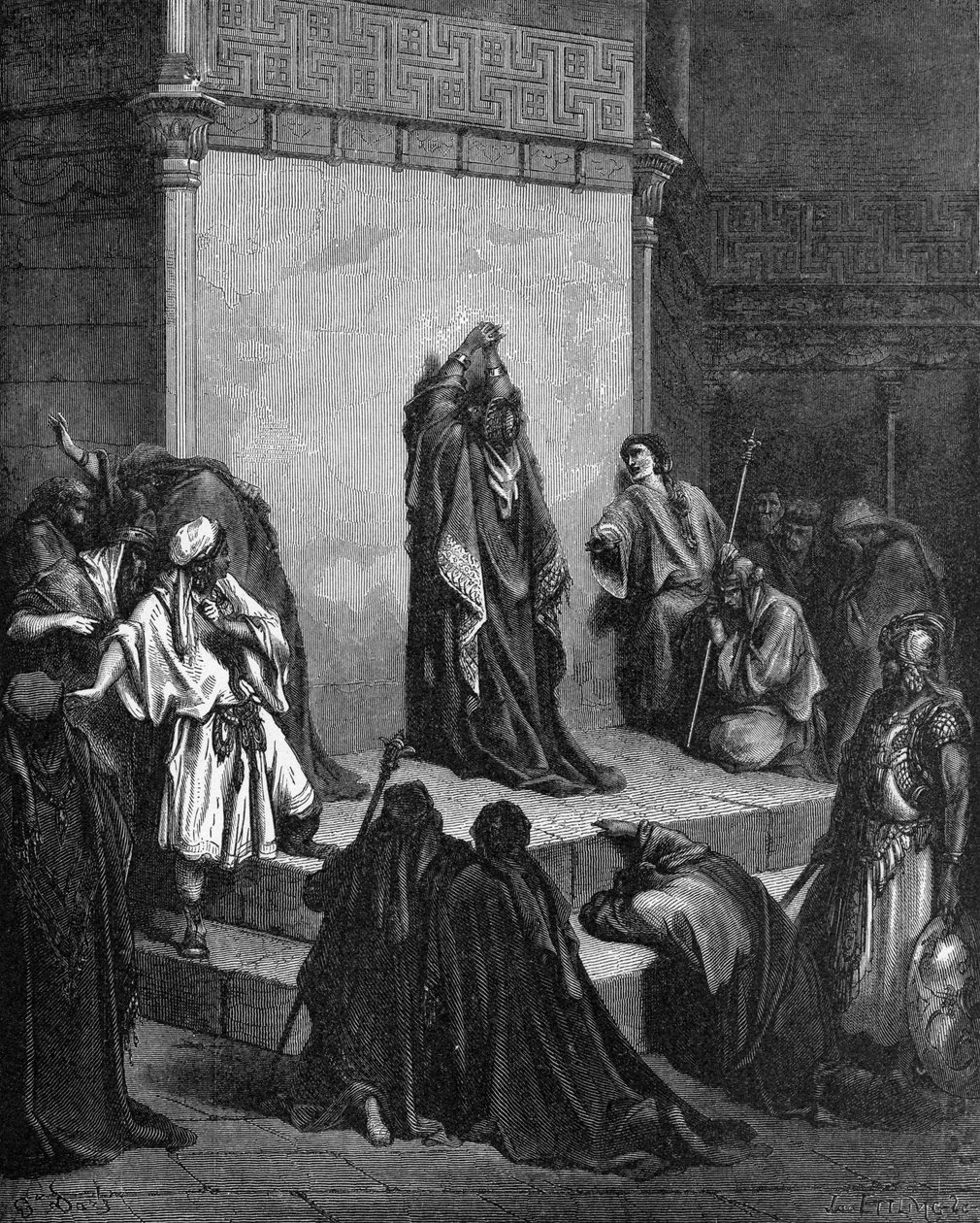 David sörjer Absalom av Gustave Dore