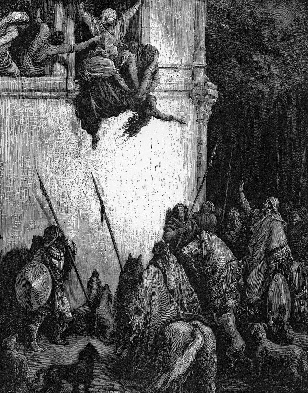 Jezebels död av Gustave Dore