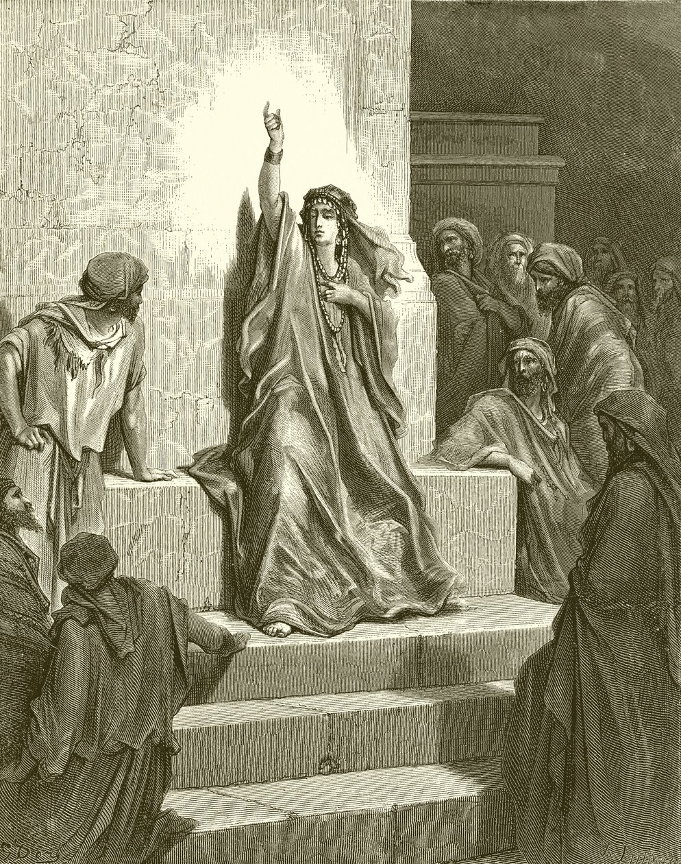 Deborah (gravyr) av Gustave Dore