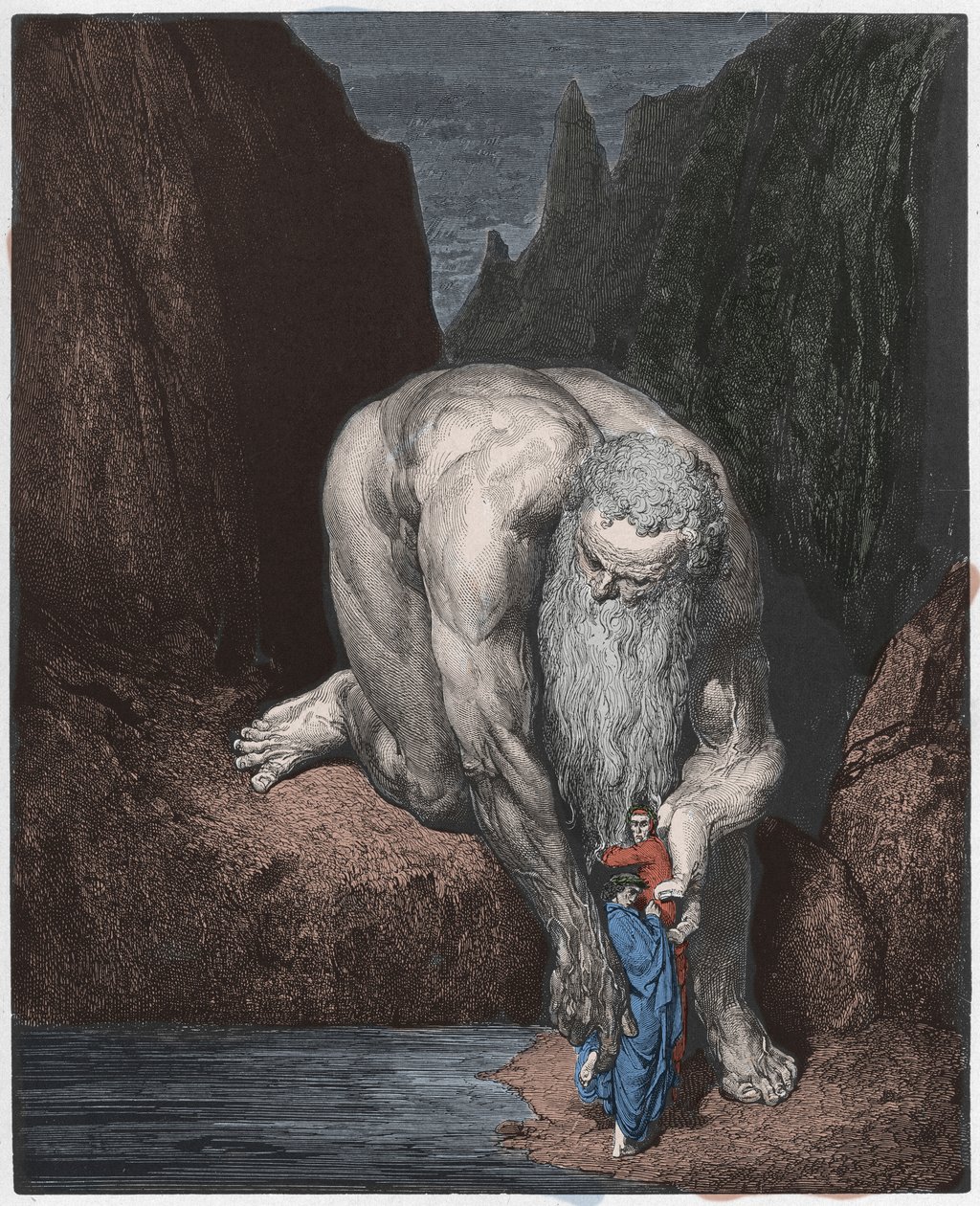 Inferno, Canto 31 : Jätten Antaeus av Gustave Dore
