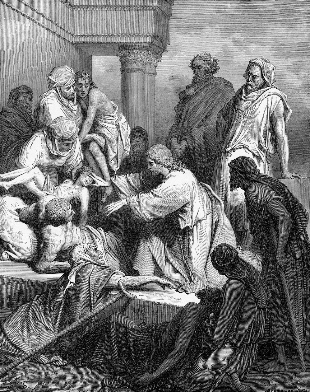 Jesus botar de sjuka av Gustave Dore