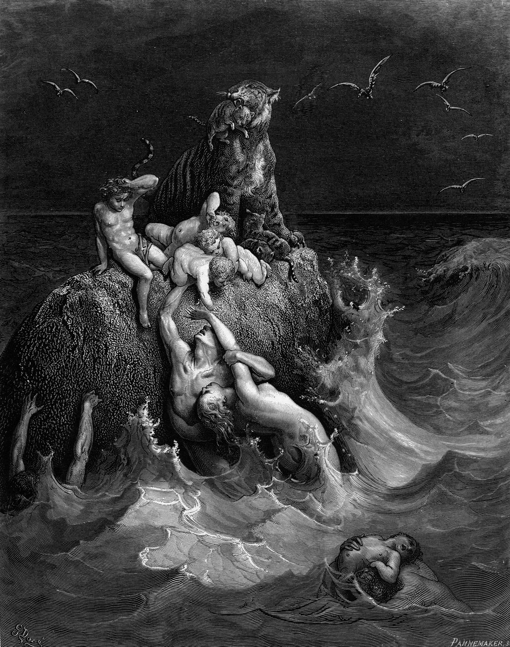 Syndfloden, 1866. av Gustave Dore