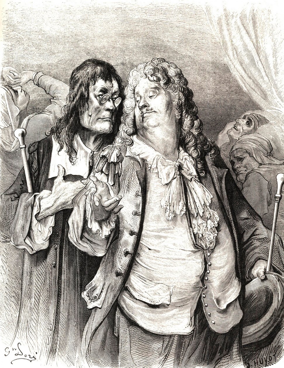 Läkarna, 1800-talet. av Gustave Dore