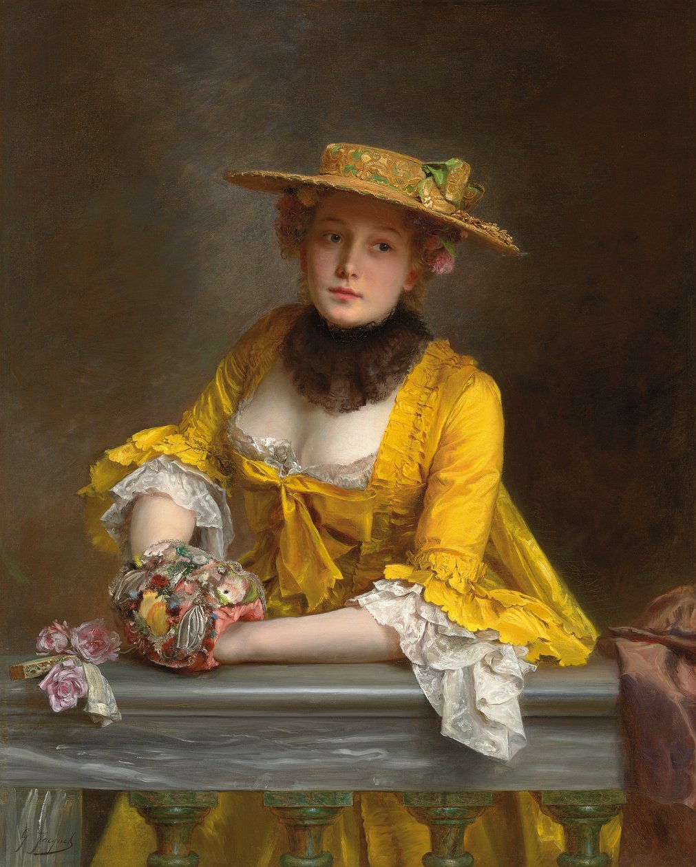 Den gula klänningen, av Gustave Jacquet