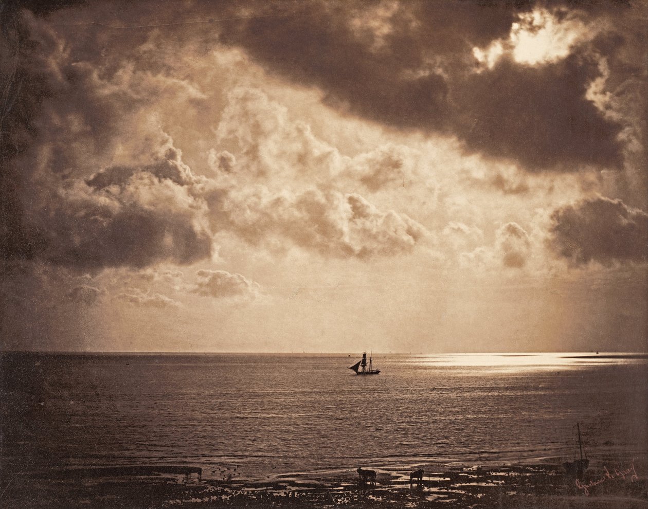 Briggen på vattnet av Gustave Le Gray